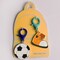 JMBM Kids Enamel Soccer Ball and High-Top Sneaker Backpack Charm Duo